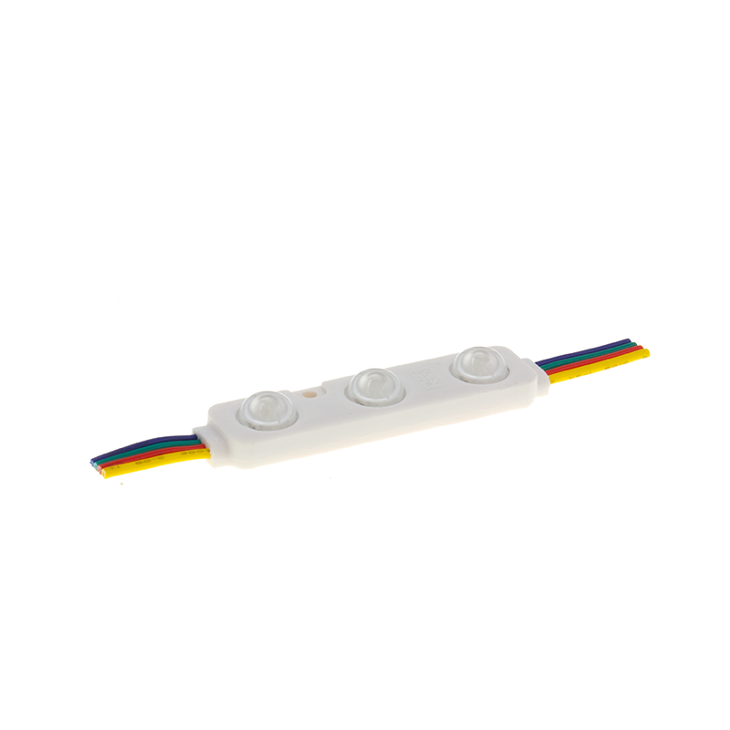 LED Module 3x 5050SMD, 0,72w, RGB , IP65, 12v, 2 Jaar Garantie, foto 3 van 4