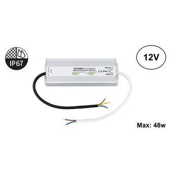 UITVERKOOP: Led Strip voeding 12V/60W/5A, Max: 48w, IP67 Waterbestendig