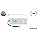 UITVERKOOP: Led Strip voeding 24V/60W/2,5A, Max: 48w, IP67 Waterbestendig