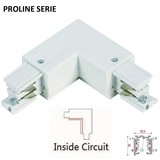 Proline Serie - 3 Fase Rail 4 Wire L-Hoekverbinding - BINNENLIJN - Wit