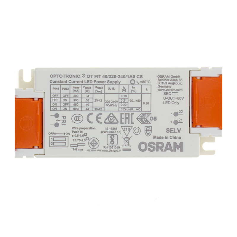 Osram LED Paneel Driver max 34-44w, Instelbaar in 800/900/950/1050 Ma, 27-42v, Flikkervrij, foto 2 van 2