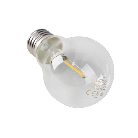 E27 Filament Lamp A60, 1w, 80 Lumen, 2200K Flame, 2 Jaar Garantie, foto 3 van 5