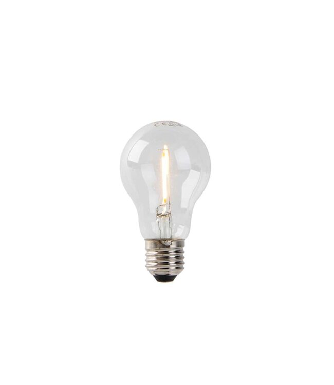 E27  Filament Lamp A60, 1w, 80 Lumen, 2200K Flame, 2 Jaar Garantie