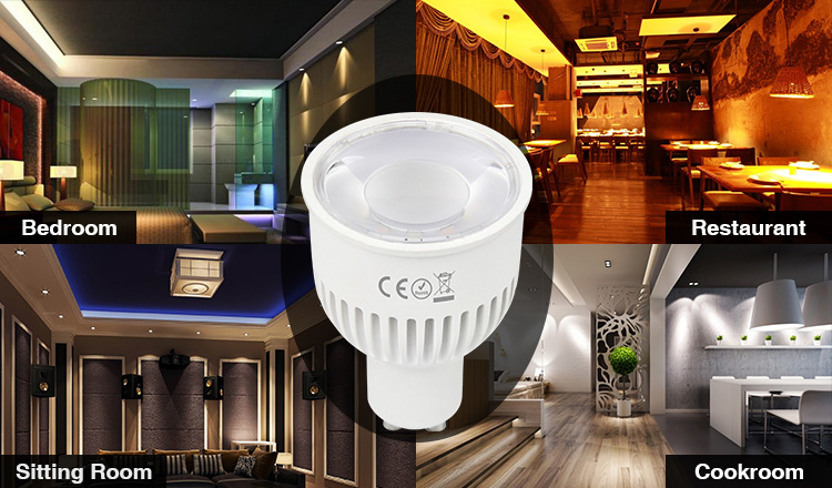 MiBoxer GU10 LED Spot 6w RGB + CCT, 2.4Ghz, 550 Lumen, 2 Jaar Garantie - FUT106, foto 6 van 6
