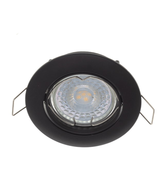 Inbouw LED Spot Zwart met Klemveer - IP20 - Gatmaat 72mm