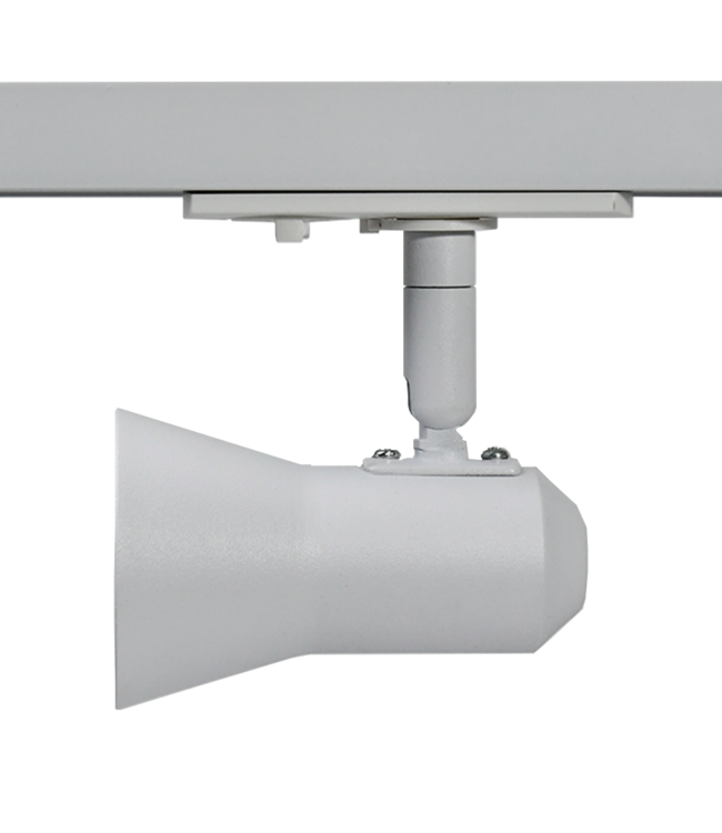 1 Fase Rail armatuur met GU10 Fitting Kort, Witkleurige behuizing