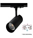 1 Fase Rail armatuur met GU10 Fitting met koker, Zwartkleurige behuizing