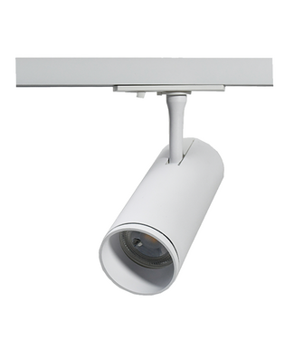 1 Fase Rail armatuur met GU10 Fitting met koker, Witkleurige behuizing