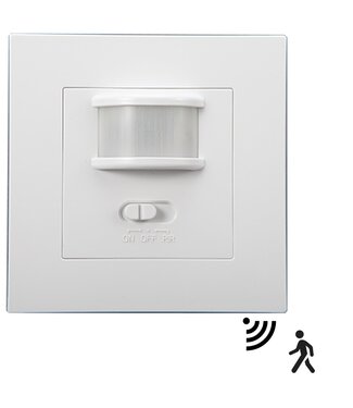 Muur Inbouw Bewegingsmelder 160 graden, Max: 200 Watt, IP20, Zonder N-Draad