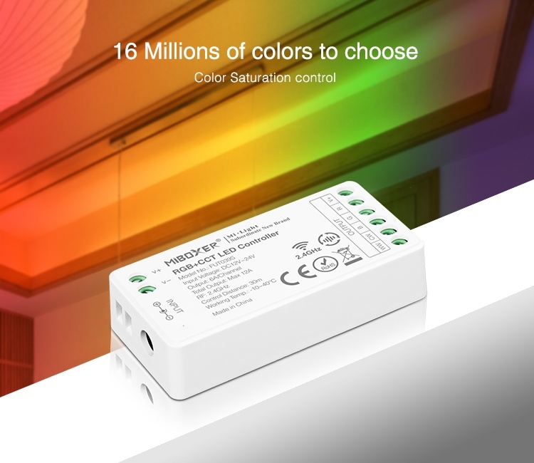 MiBoxer RGB / RGB+W / RGB+CCT Controller - 2.4 Ghz - FUT037S+, foto 2 van 6