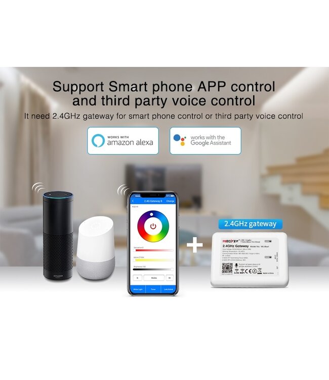 MiBoxer RGB / RGB+W / RGB+CCT Controller - 2.4 Ghz - FUT037S+