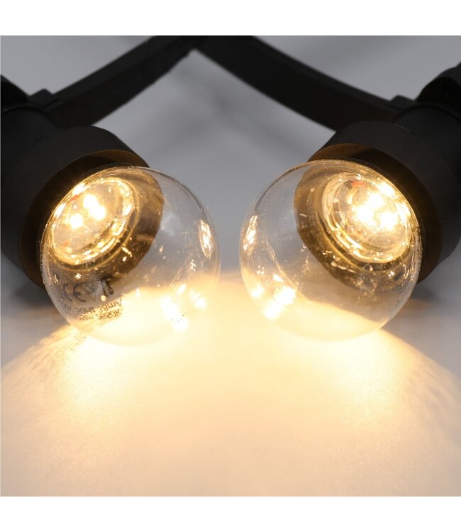 E27 2w Bol Lamp, 120 Lumen, Transparante Kap - Dimbaar