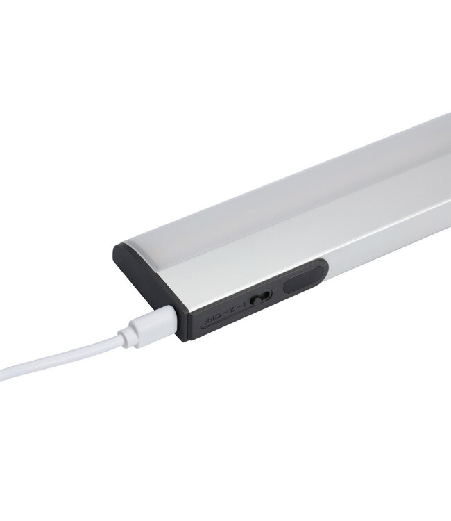 Sensorlux LED Kastverlichting - 261mm - 100 lm- 3000K Warm Wit - IR Hand/Door Sensor - Dimbaar - USB 5v Batterij Oplaadbaar