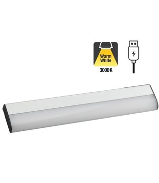 Sensorlux LED Kastverlichting - 261mm - 100 lm- 3000K Warm Wit - IR Hand/Door Sensor - Dimbaar - USB 5v Batterij Oplaadbaar