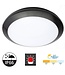 Led Plafonnière Zwart 16w, 1440 Lumen, Color Switch (3000/4000/6000K), Met noodaccu, IP66, IK10, 3 Jaar Garantie