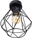 Industriële Plafondlamp Zwart | Ø18cm | Incl. Lichtbron E27 - 4w - 2400K - Dimbaar  | Retro | Vintage | Metaal