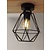 Industriële Plafondlamp Zwart | Ø18cm | Incl. Lichtbron E27 - 4w - 2400K - Dimbaar  | Retro | Vintage | Metaal