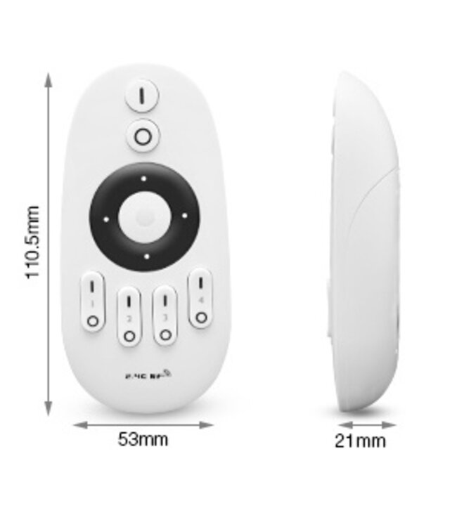 MiBoxer Afstandsbediening Single Color en CCT, 4-Zone