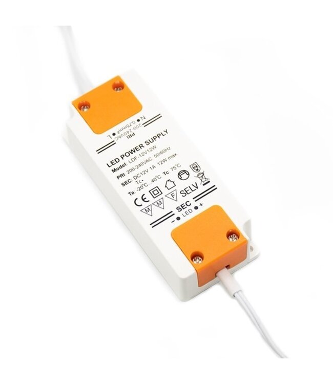 LED Transformator 12 Watt - 12Vdc  T.b.v. Keuken / Kastverlichting
