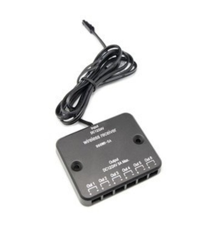 Draadloze Vierkant Touch LED Dimmer 12/24Vdc - 5A - Zwart - T.b.v. Keuken / Kastverlichting en LED Strips