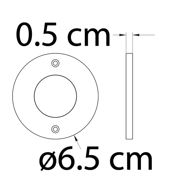 Vlakke Rond Opbouw LED Spot 3w, 250 Lumen, 3000K Warm Wit, 12Vdc, Dimbaar, 2 Jaar Garantie