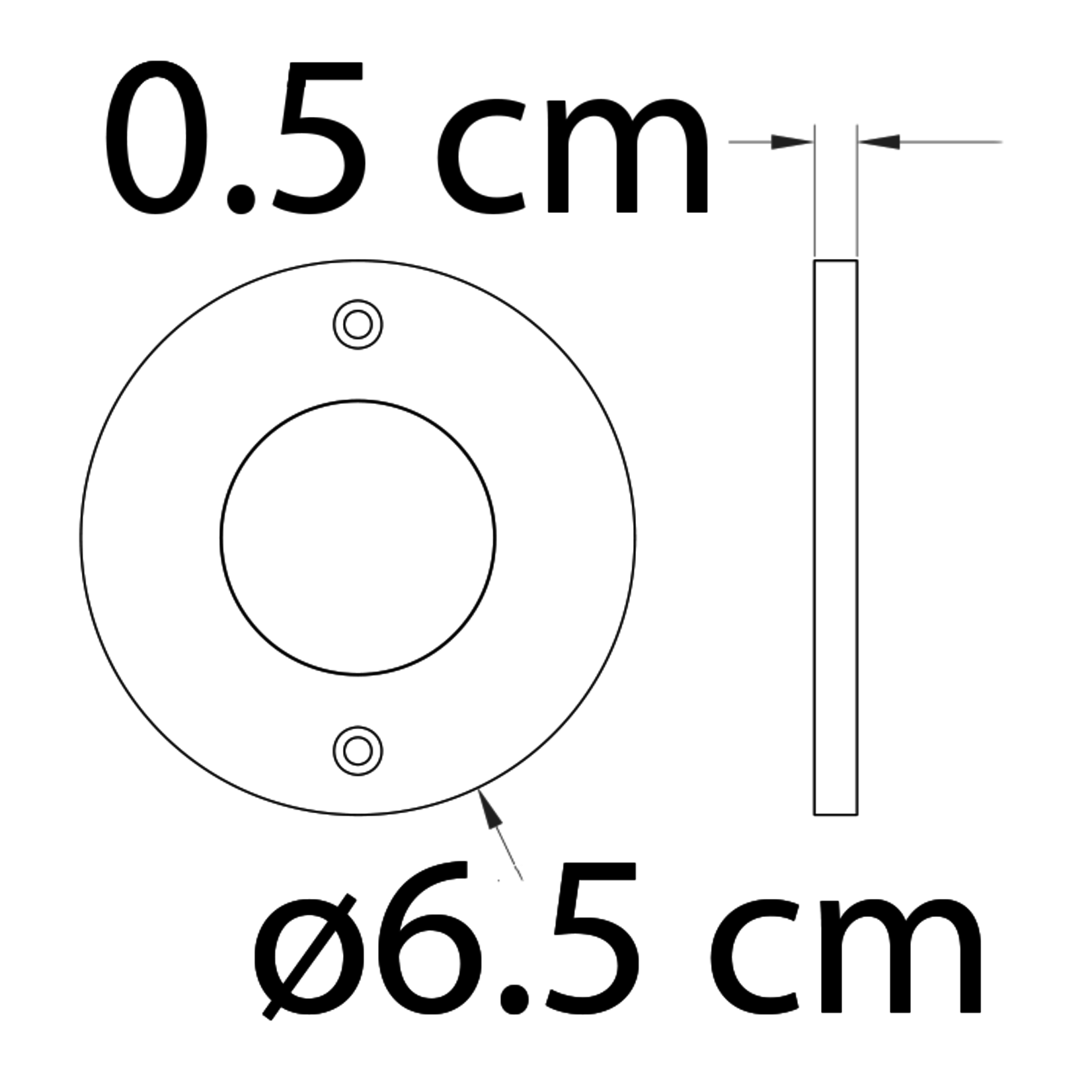 Vlakke Rond Opbouw LED Spot 3w, 250 Lumen, 3000K Warm Wit, 12Vdc, Dimbaar, 2 Jaar Garantie, foto 2 van 5