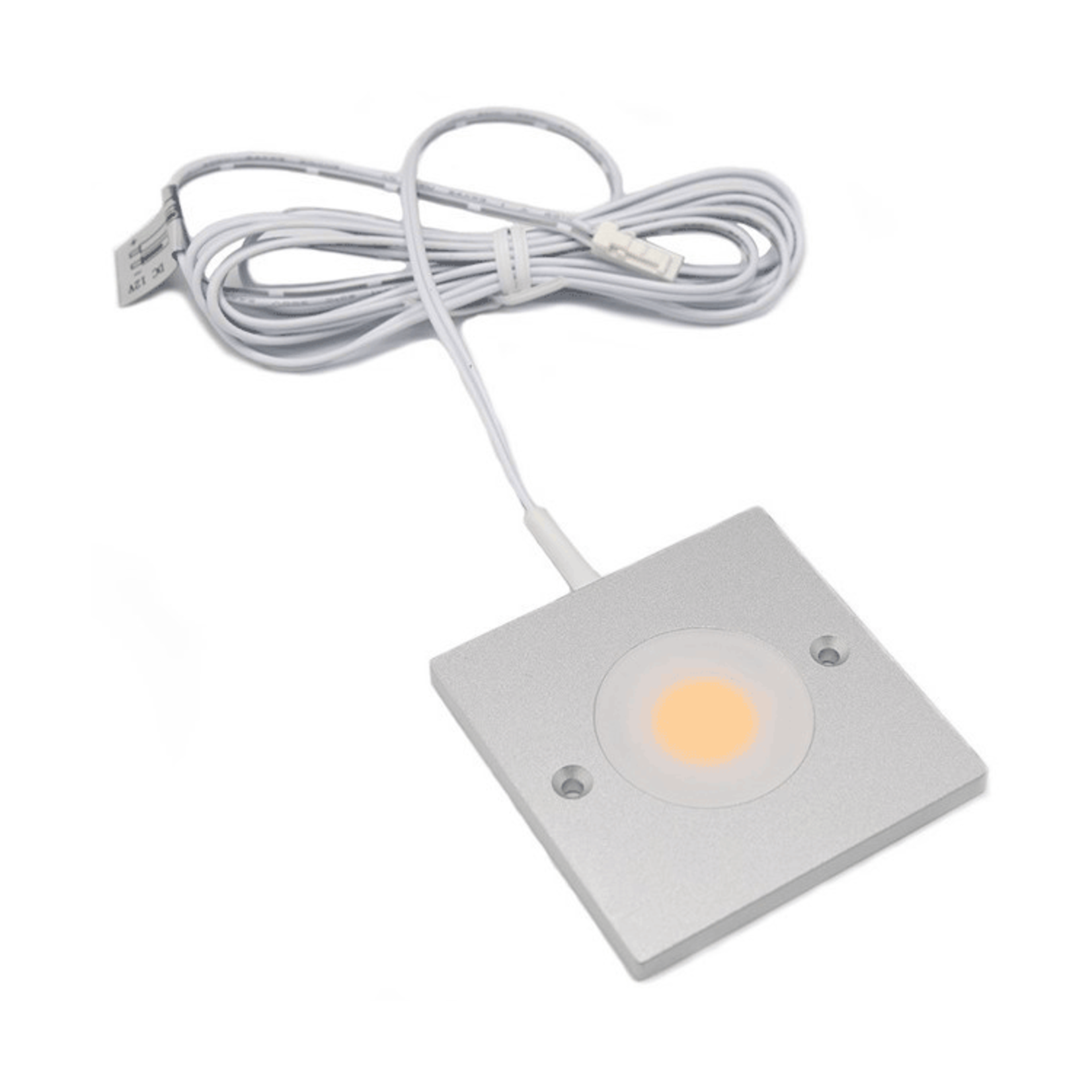 Vlakke Vierkant Opbouw LED Spot 3w, 250 Lumen, 3000K Warm Wit, 12Vdc, Dimbaar, 2 Jaar Garantie, foto 4 van 5
