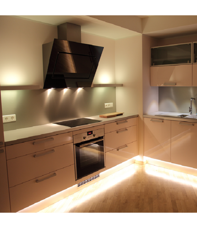 Vlakke Langwerpig Opbouw LED Spot 3w, 250 Lumen, 3000K Warm Wit, 12Vdc, Dimbaar, 2 Jaar Garantie