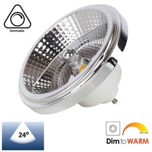 GU10 AR111 LED Spot 12w, 750 Lumen, Dim To Warm, 24°, Dimbaar, 2 Jaar Garantie