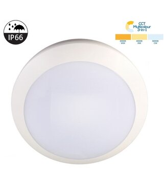 Led Plafonnière 16w, 1440 Lumen, Color Switch (3000/4000/6000K), IP66, IK10, 3 Jaar Garantie