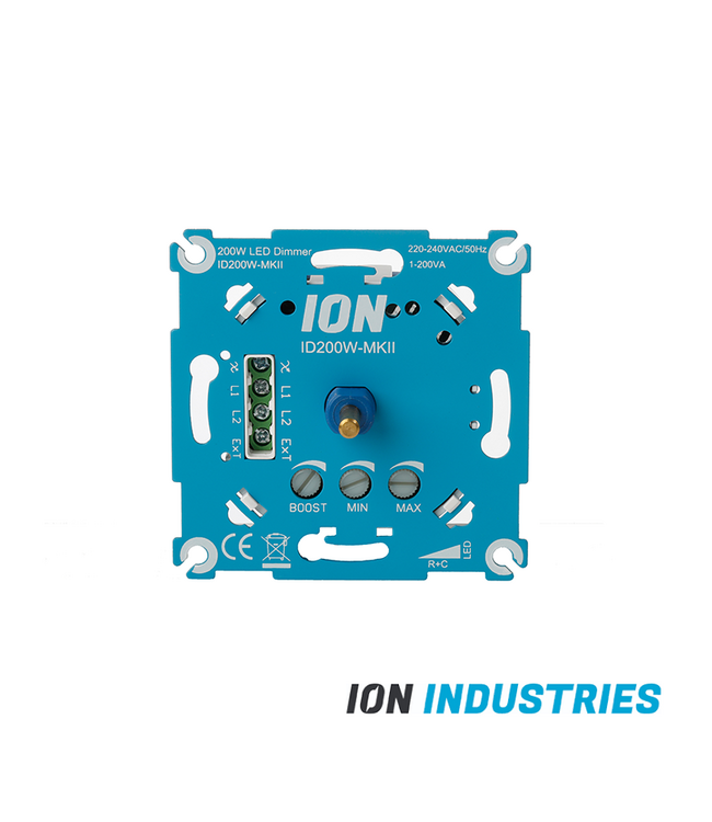 ION INDUSTRIES - Inbouw LED Dimmer | 0.3-200 Watt | Met Boostfunctie