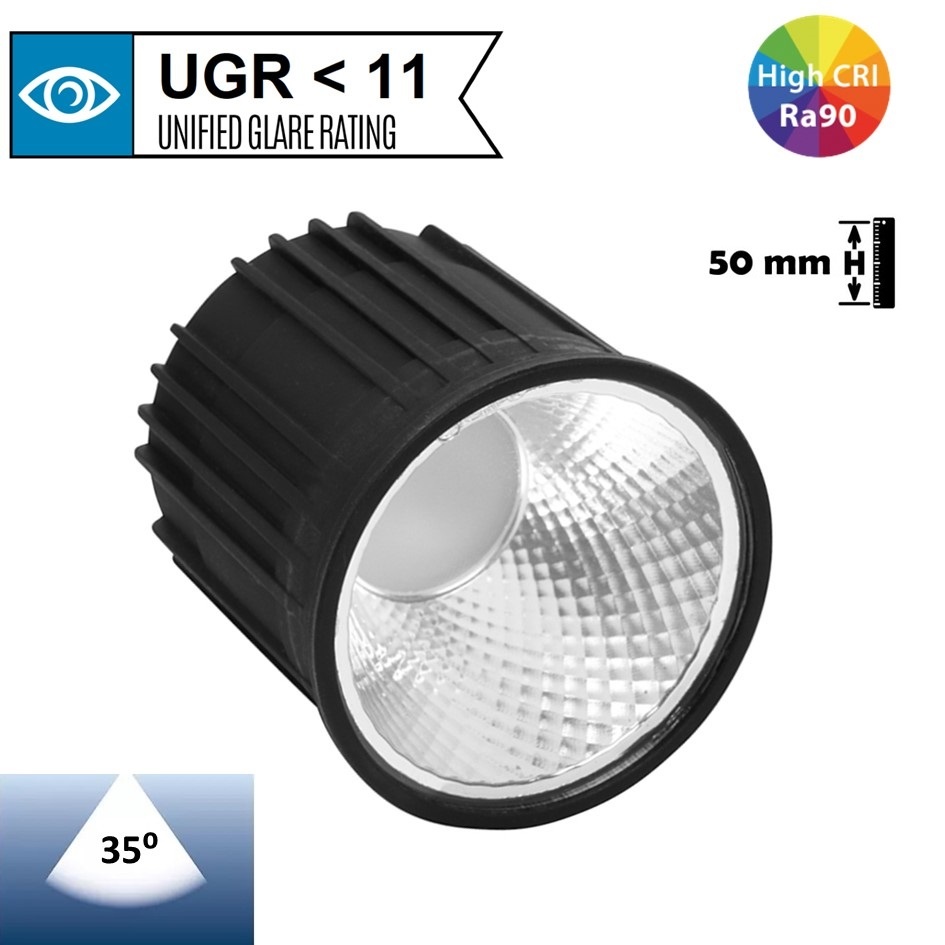 LED GU10 / Module 9w, 550 Lumen, CRI90, Dimbaar, 2 Jaar Garantie, foto 2 van 6