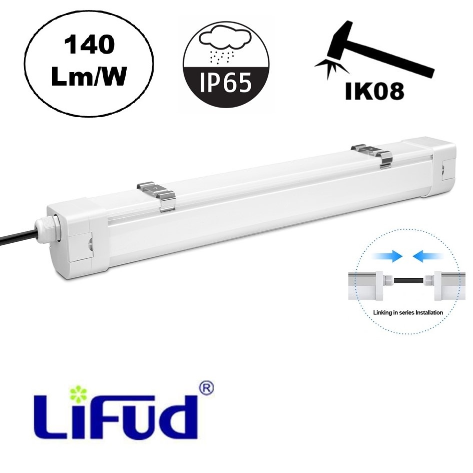 UCT LED Tri Proof 120cm, 40w, 5600 Lumen (140lm/w), Lifud LED Driver, IK08, IP65, 5 jaar garantie, foto 2 van 6
