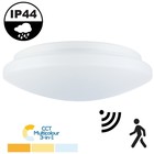 Led Plafonnière 16w, 1600 Lumen, Color Switch (3000/4000/5000K), IP44, Ø338mm, Met Bewegingssensor, 3 jaar garantie