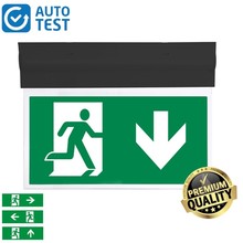 Auto-Test LED Noodverlichtingsarmatuur 2w, 240 Lumen, Zwart, Kantelbaar, Opbouw, Met pijlaanduiding, 5 Jaar garantie