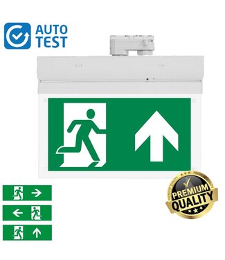 Auto-Test 3 Fase LED Noodverlichtingsarmatuur 2w, 240 Lumen, Wit, Met pijlaanduiding, 5 Jaar garantie