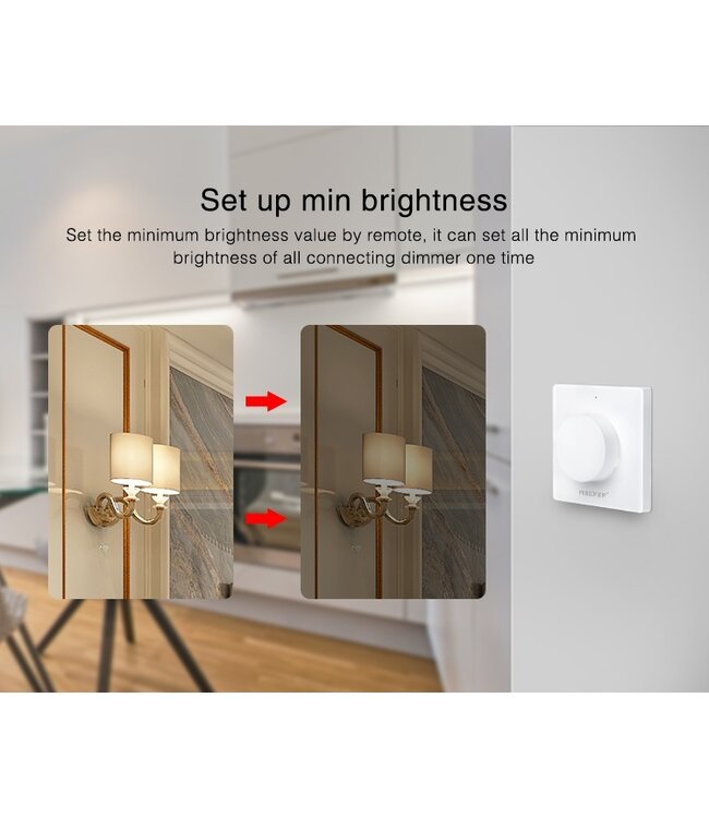 Miboxer Draadloze Triac LED Dimmer, Zigbee 3.0 + 2.4GHz, Max 300 watt