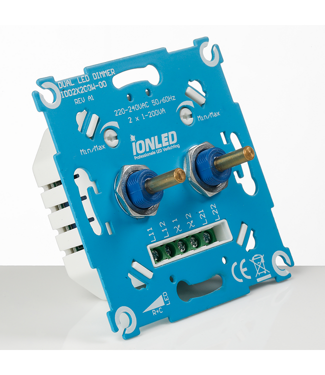 ION INDUSTRIES - DUO Inbouw LED Dimmer | 2x 0.3-200 Watt
