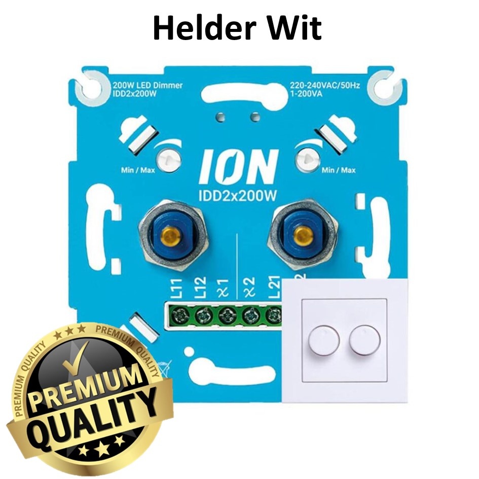 ION INDUSTRIES - DUO Inbouw LED Dimmer | 2x 0.3-200 Watt, foto 6 van 6