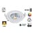 Inbouw LED Spot 5w Flat, 450 Lumen, 2700K, Kantelbaar, IP44, Dimbaar, CRI90, Wit Armatuur, Gatmaat 72mm, 2 Jaar Garantie