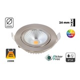 UITVERKOOP: Inbouw LED Spot 5w Flat, 450 Lumen, 2200K, Kantelbaar, IP54, CRI90, Staal Armatuur, Gatmaat 75mm, 2 Jaar Garantie