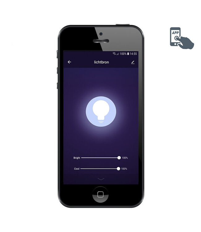 Smart WiFi E27 Globe lamp 8,5w, RGB+CCT, 806 Lumen, Werkt via Tuya App / Google Assistant / Amazon Alexa