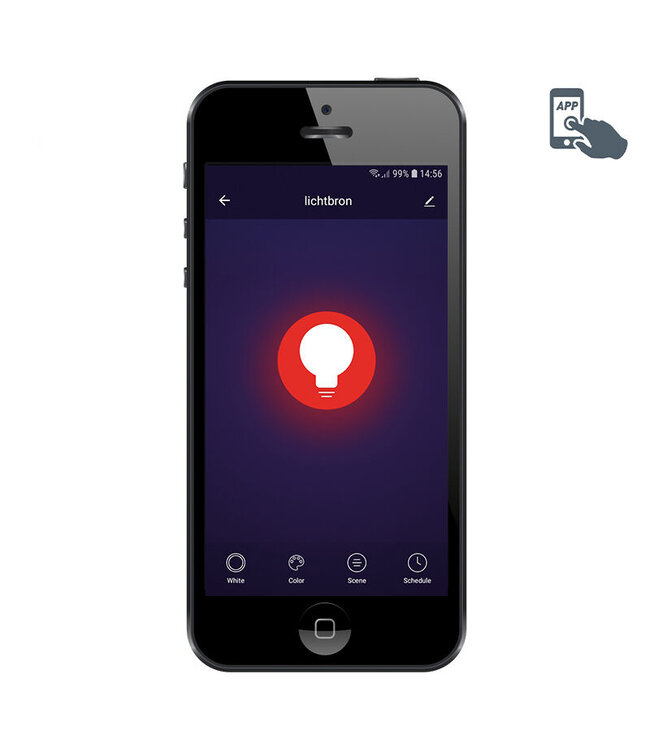 Smart WiFi E27 Globe lamp 8,5w, RGB+CCT, 806 Lumen, Werkt via Tuya App / Google Assistant / Amazon Alexa