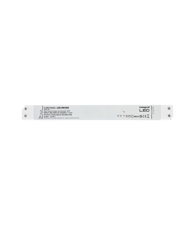 UITVERKOOP: LONG AND SLIM - Led Strip voeding 12V/75W/6,25A, Max: 60w