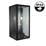 Decoratieve Lantaarn Lamp | Zwart | 1x E27 LED Lamp | IP44 | Roestvrij Staal en Glas Body | 2 Jaar Garantie