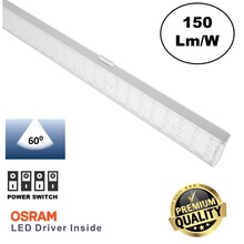 Universele Trunk LED Lichtlijn 150cm | Wattage Switch 32-56 Watt | 60 Graden lichthoek | 5 Jaar Garantie