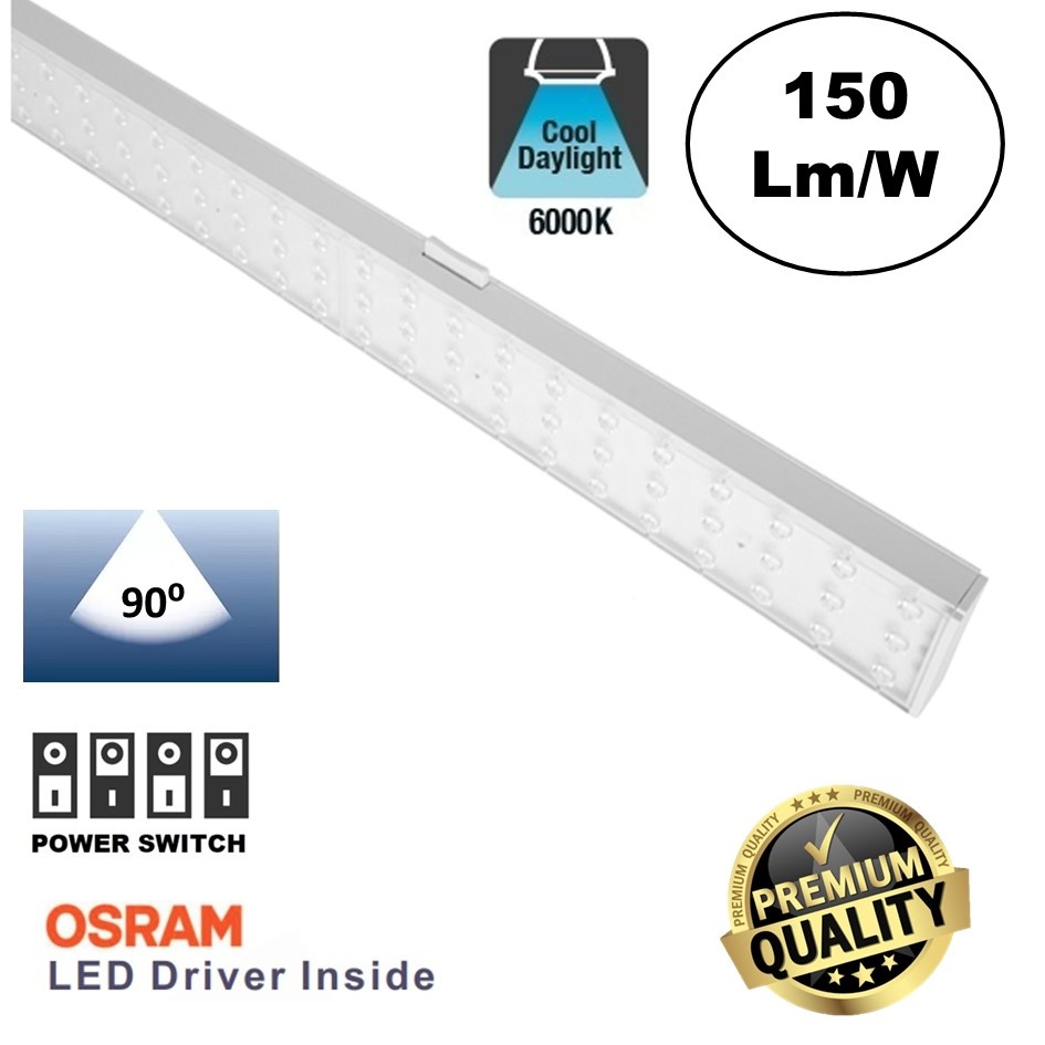 Universele Trunk LED Lichtlijn 150cm | Wattage Switch 27-75 Watt | 4050-11250 Lumen | 90 Graden lichthoek | 5 Jaar Garantie