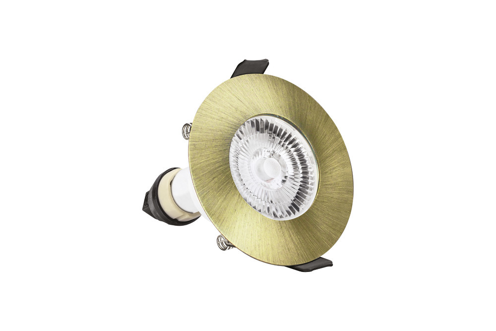 Led Spot Armatuur Antiek Brons / Messing , IP65 waterbestendig, Gatmaat 70mm, Incl. GU10 Fitting, foto 3 van 4
