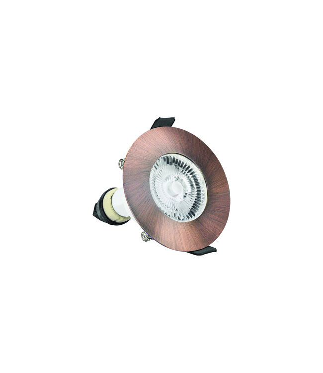 Led Spot Armatuur Koper, IP65 waterbestendig, Gatmaat 70mm, Incl. GU10 Fitting