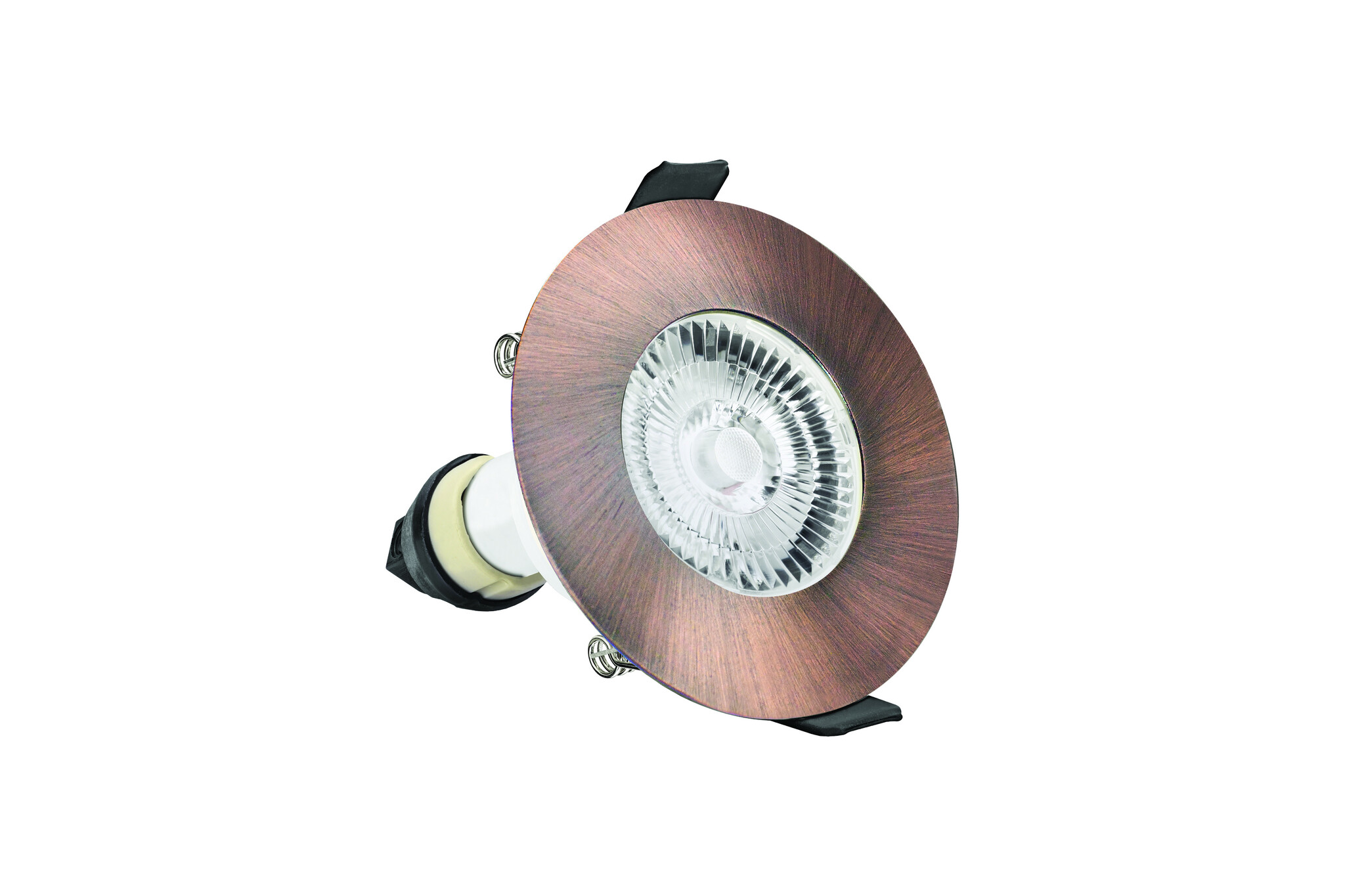Led Spot Armatuur Koper, IP65 waterbestendig, Gatmaat 70mm, Incl. GU10 Fitting, foto 2 van 3